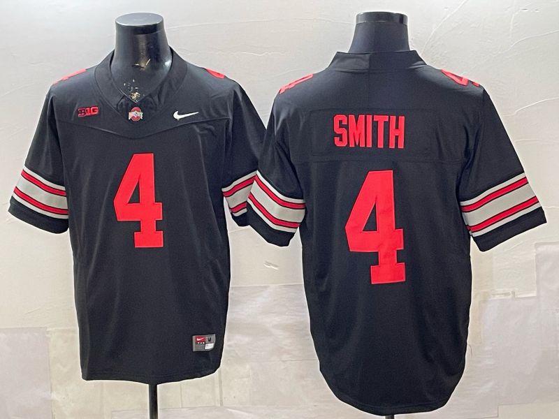 Men Ohio State Buckeyes #4 Smith Black Nike 2026 NCAA Jersey 02->ncaa teams->NCAA Jersey